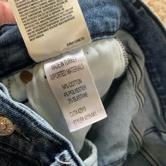 Agolde Los Angeles Premium Classic Blue Distressed Women's Jeans - Picture 7 of 7